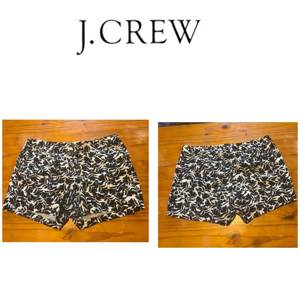 J. CREW Floral Chino Shorts Womens 14
Black White Mid Rise Preppy Summer
Beach